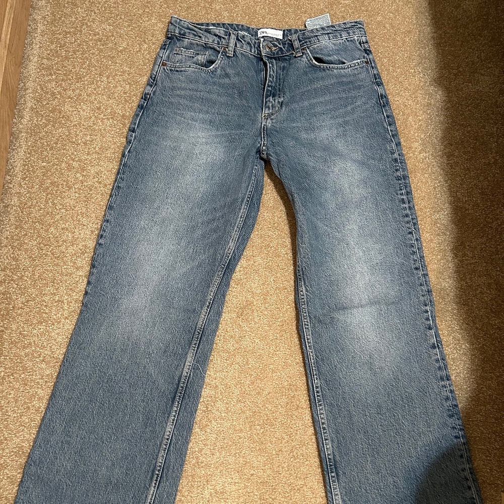 Zara midrise baggy jeans